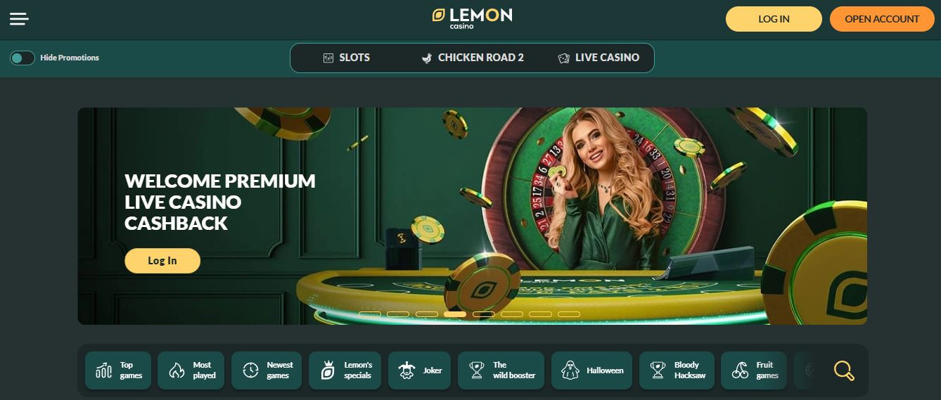 Látogasd meg Lemon Casino főoldalát és kezdj játszani ma